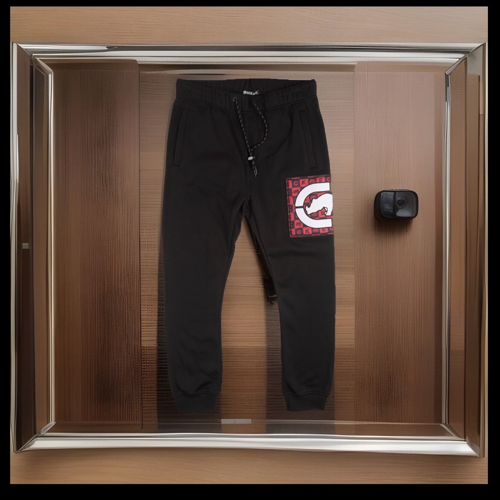 - ECKO UNLTD FLEECE JOGGER PANTS BLACK NWT